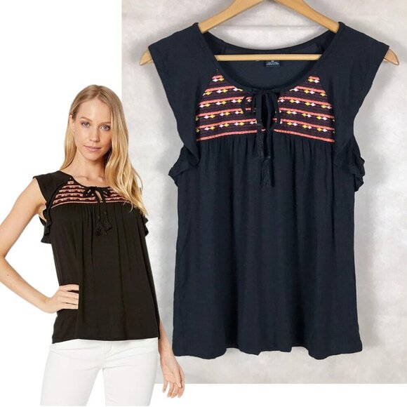 SANCTUARY "Wild Belle" Embroidered Boho Top NEW XS - Picture 1 of 6